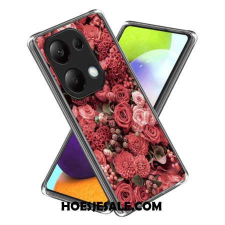 Hoesje Xiaomi Redmi Note 13 Pro 4g Rode En Roze Bloemen