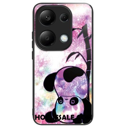 Hoesje Xiaomi Redmi Note 13 Pro 4g Schattige Panda Van Gehard Glas