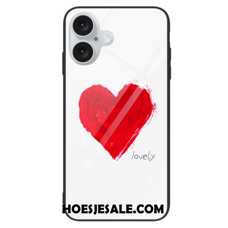 Hoesje iPhone 16 Plus Hartgehard Glas Bescherming Hoesje