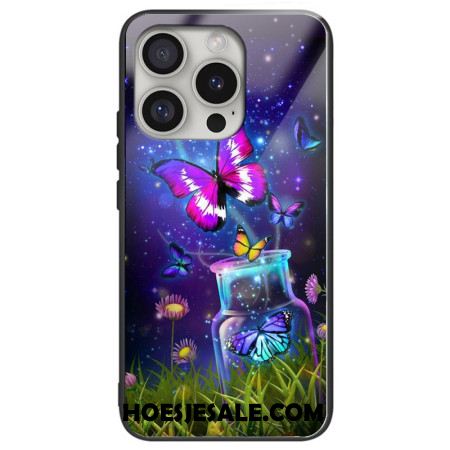 Hoesje iPhone 16 Pro Fles Van Gehard Glas En Vlinder