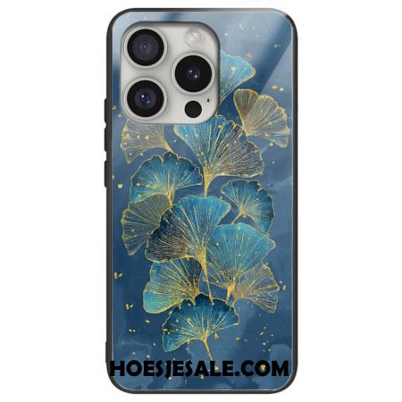 Hoesje iPhone 16 Pro Ginkgobladeren Van Gehard Glas