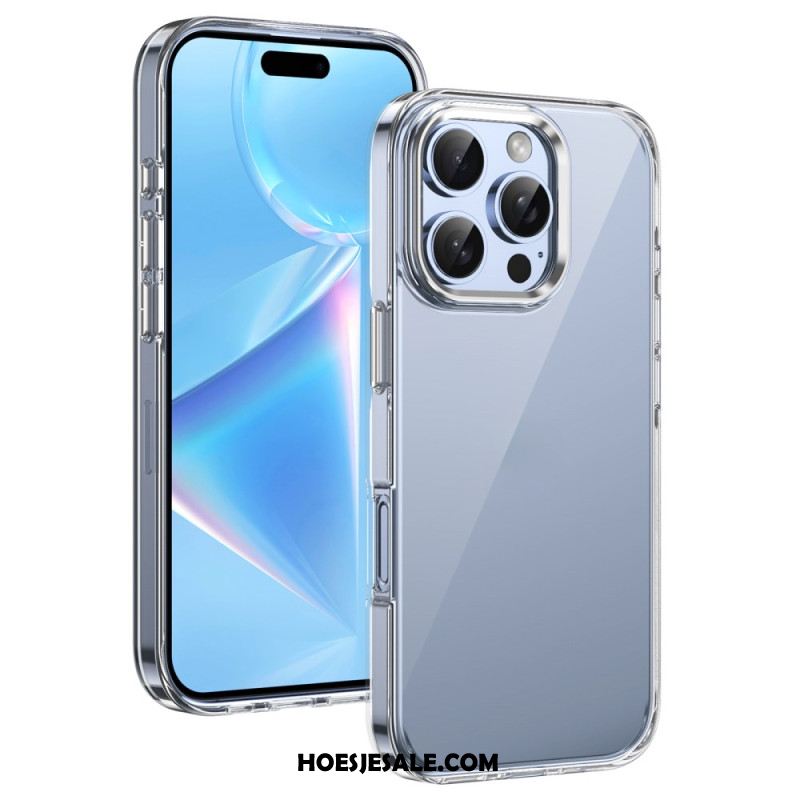 Hoesje iPhone 16 Pro Max Cameraframe Met Metaaleffect Bescherming Hoesje