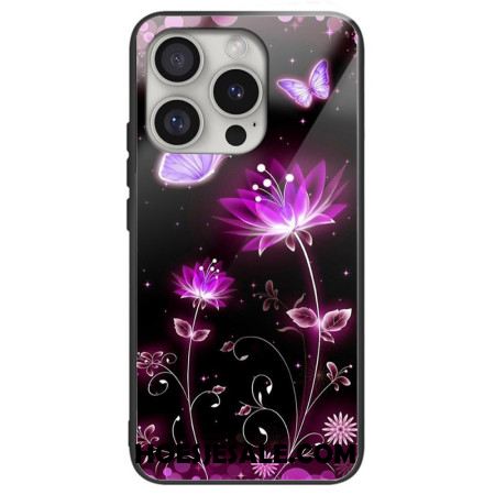 Hoesje iPhone 16 Pro Max Lotus Fluorescerend Gehard Glas