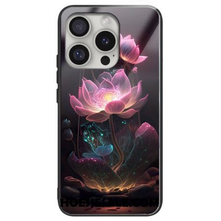 Hoesje iPhone 16 Pro Max Roze Lotus Gehard Glas