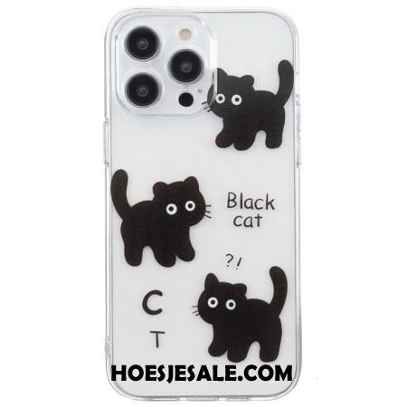 Hoesje iPhone 16 Pro Max Zwarte Katten