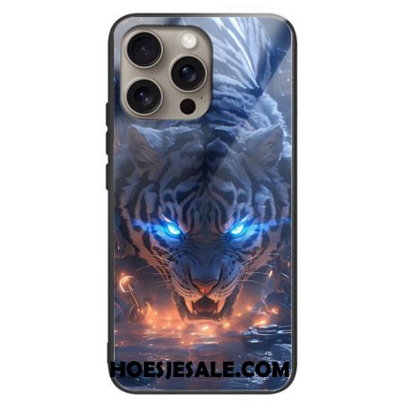 Hoesje iPhone 16 Pro Tijger Gehard Glas