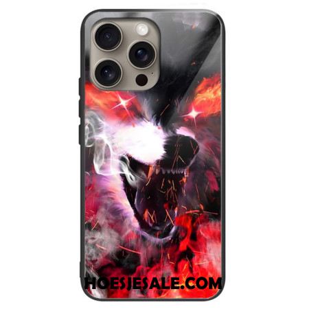 Hoesje iPhone 16 Pro Woeste Wolf Gehard Glas