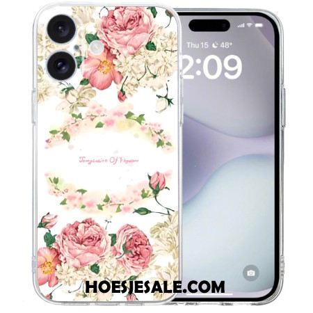 Hoesje iPhone 16 Rozen Met Transparante Rand Bescherming Hoesje