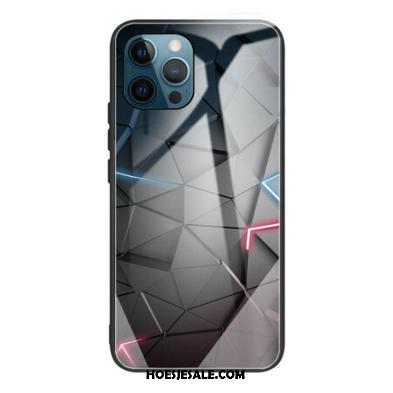 Hoesje voor iPhone 13 Pro Geometrie Van Gehard Glas