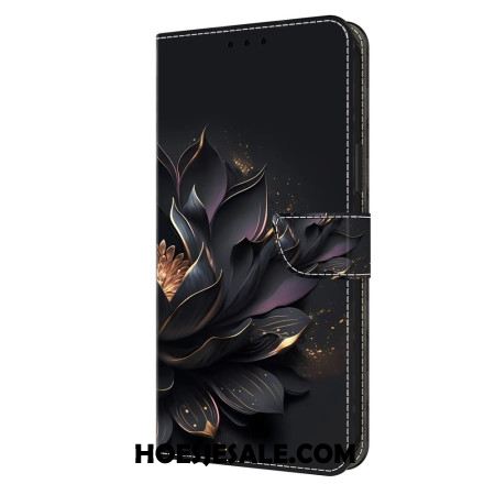 Leren Hoesje Samsung Galaxy A15 Paarse Lotus Bescherming Hoesje