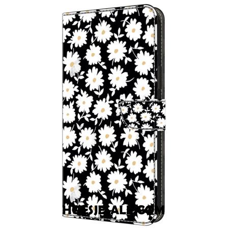 Leren Hoesje Samsung Galaxy A55 5g Bloemen