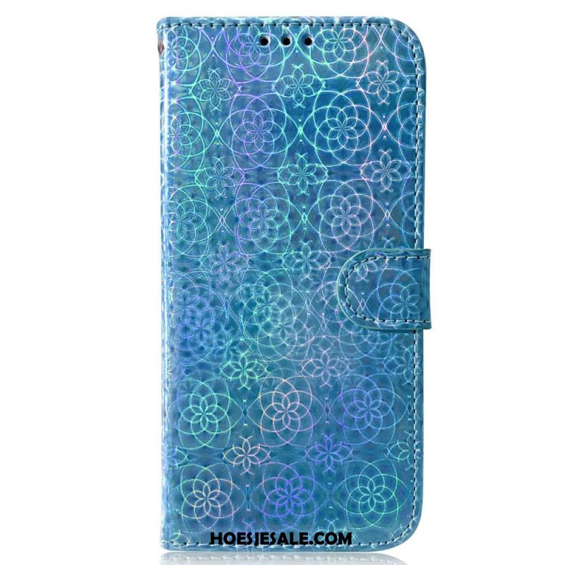 Leren Hoesje Samsung Galaxy A55 5g Disco-stijl Met Bandjes Bescherming Hoesje