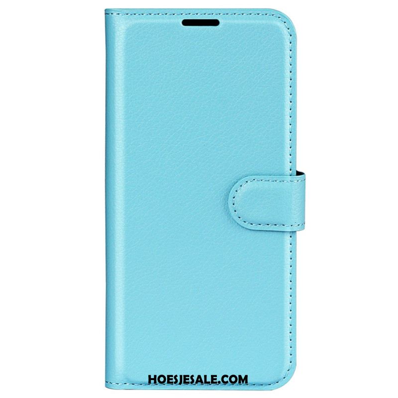 Leren Hoesje Samsung Galaxy S24 5g Litchi Kunstleer Bescherming Hoesje