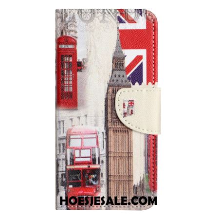 Leren Hoesje Samsung Galaxy S24 5g Londen Leven In Lanière Bescherming Hoesje