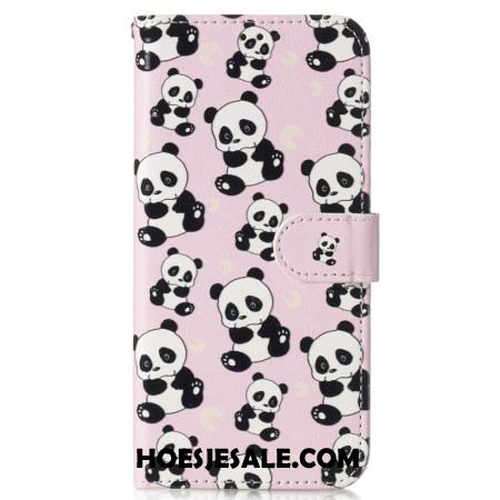 Leren Hoesje Samsung Galaxy S24 Fe Panda's