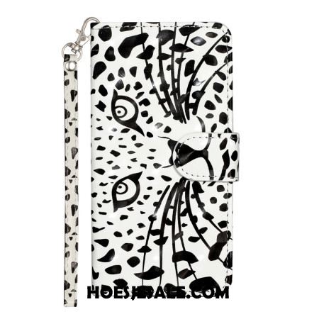 Leren Hoesje Samsung Galaxy S24 Ultra 5g Luipaardkop Bescherming Hoesje