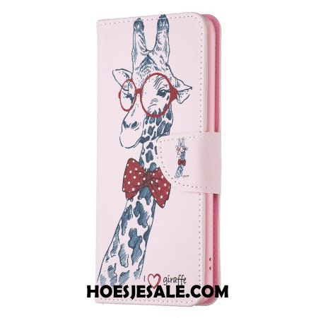 Leren Hoesje Voor Samsung Galaxy A16 5g Intellectuele Giraffe