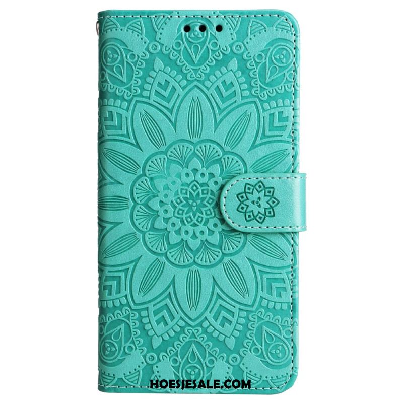 Leren Hoesje Voor Samsung Galaxy M55 5g Mandala Met Koord