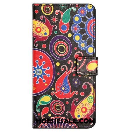 Leren Hoesje Voor Samsung Galaxy S24 Fe Galaxy-patroon