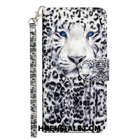 Leren Hoesje Voor Samsung Galaxy S24 Fe Luipaardband