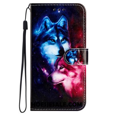 Leren Hoesje Voor Samsung Galaxy S24 Fe Wolfspaar Met Riem