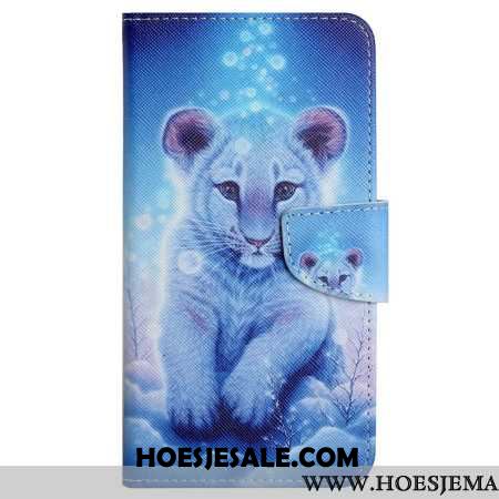 Leren Hoesje Voor Samsung Galaxy S24 Plus 5g Luipaardpatroon Met Riempje