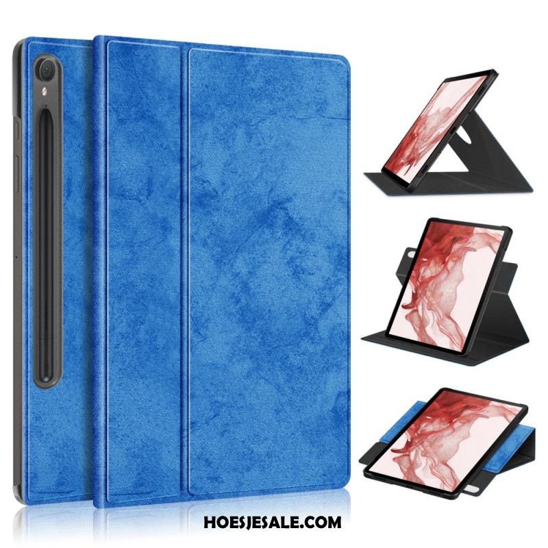 Leren Hoesje Voor Samsung Galaxy Tab S9 Draaiend