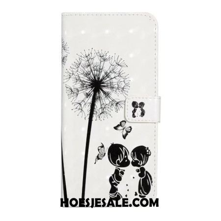 Leren Hoesje Voor Xiaomi 14t Kinderen En Paardenbloemen