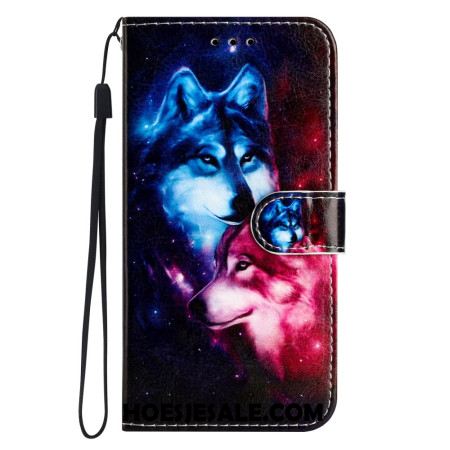 Leren Hoesje Voor Xiaomi 14t Paar Wolven