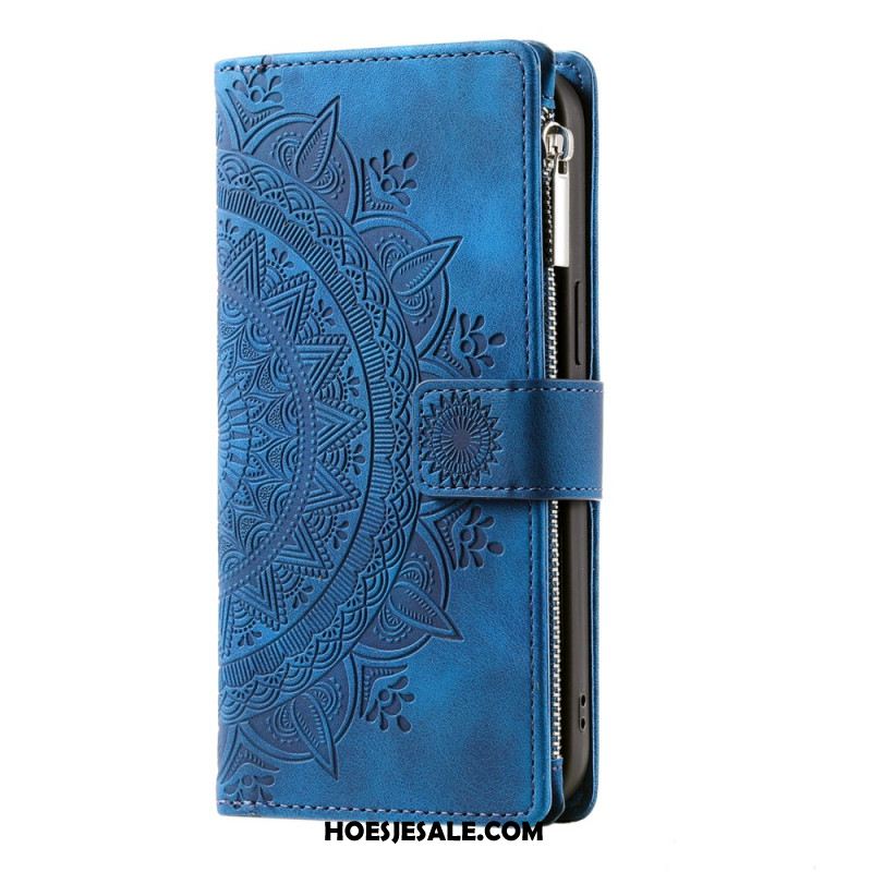 Leren Hoesje Voor Xiaomi Redmi Note 13 Pro Plus 5g Portemonnee Met Mandala-band