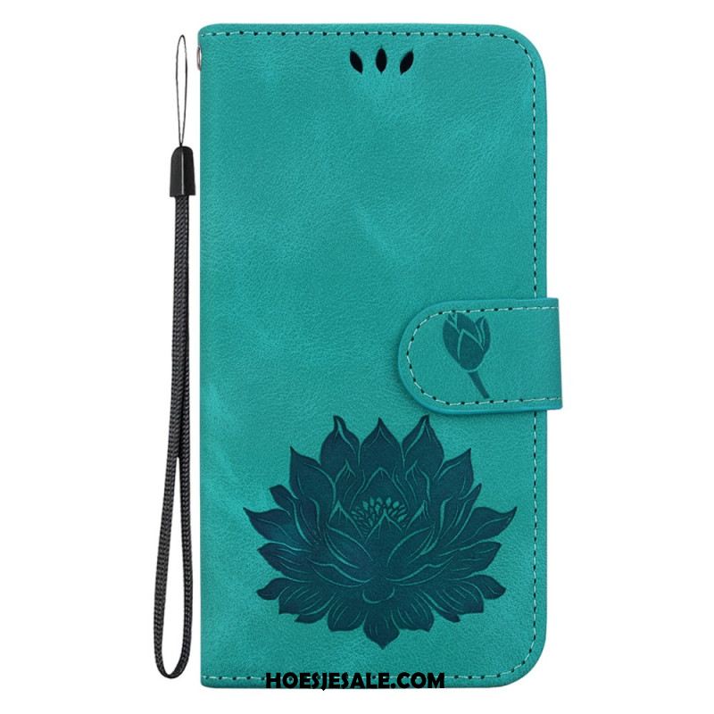 Leren Hoesje Voor iPhone 16 Lotusband