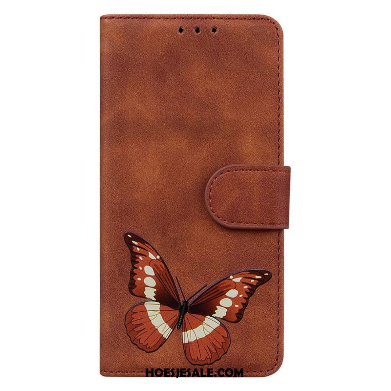 Leren Hoesje Xiaomi 14 Vlinderpatroon Bescherming Hoesje