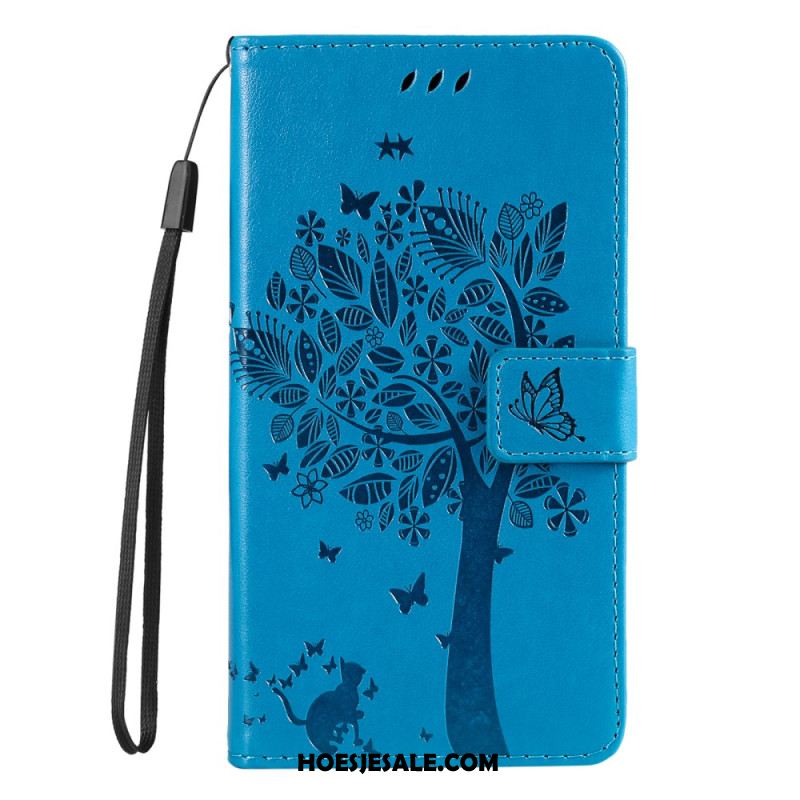 Leren Hoesje Xiaomi 14t Pro Kat- En Boompatroon