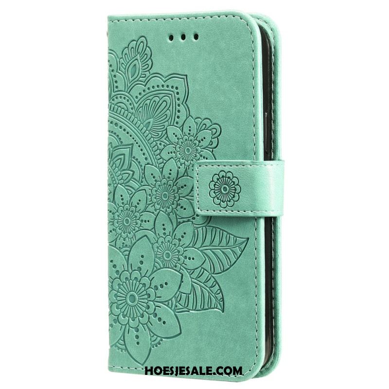 Leren Hoesje iPhone 16 Plus Mandala-print Bescherming Hoesje