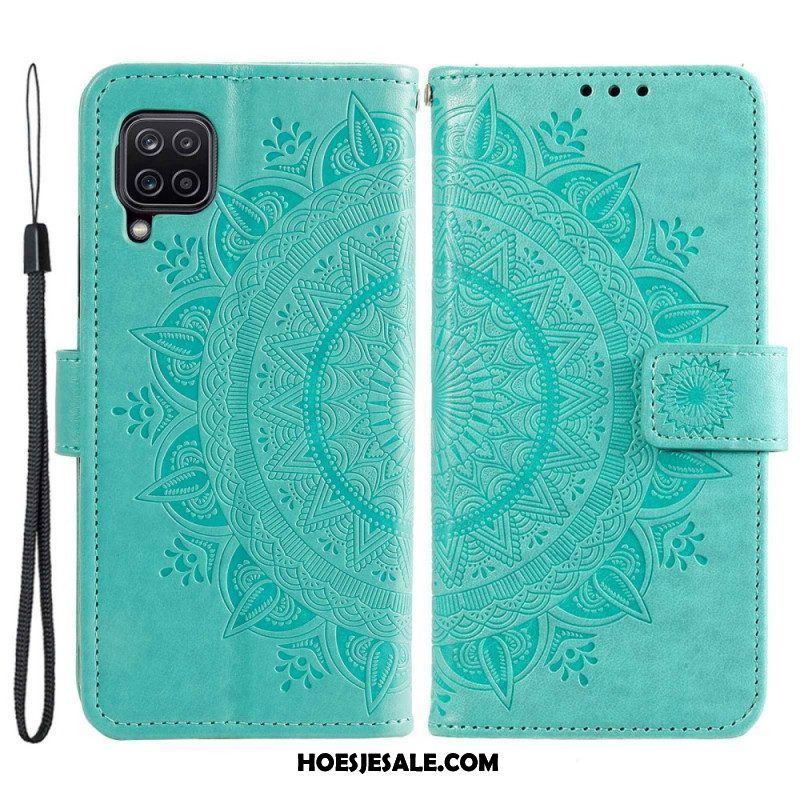 Leren Hoesje voor Samsung Galaxy M53 5G Zon Mandala